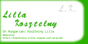 lilla kosztelny business card